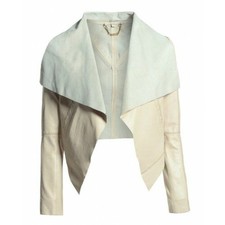 Cream Puff Branded Waterfall Ladies Leather Jacket Sizes 6,8,10,16 Uk Xmas Sale