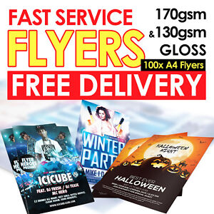 100 X Leaflet Flyer Poster Full Colour Printing Ebay