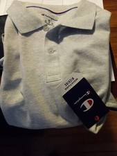 Champion Mens Performance Polo Shirt Short Sleeve Heather Gray Size XL