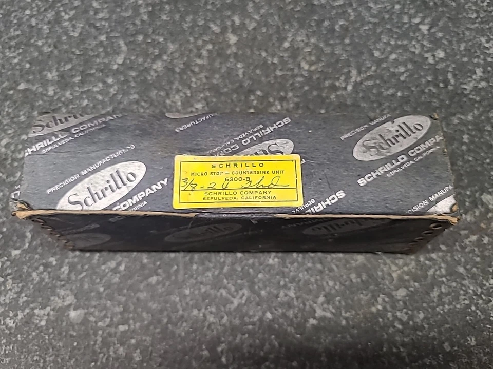 Herramienta de avión SCHRILLO 6300 GRANDE MICROSTOP AVELLANADOR 3/8-24-THD NUEVO DE STOCK Foto 2 de 4