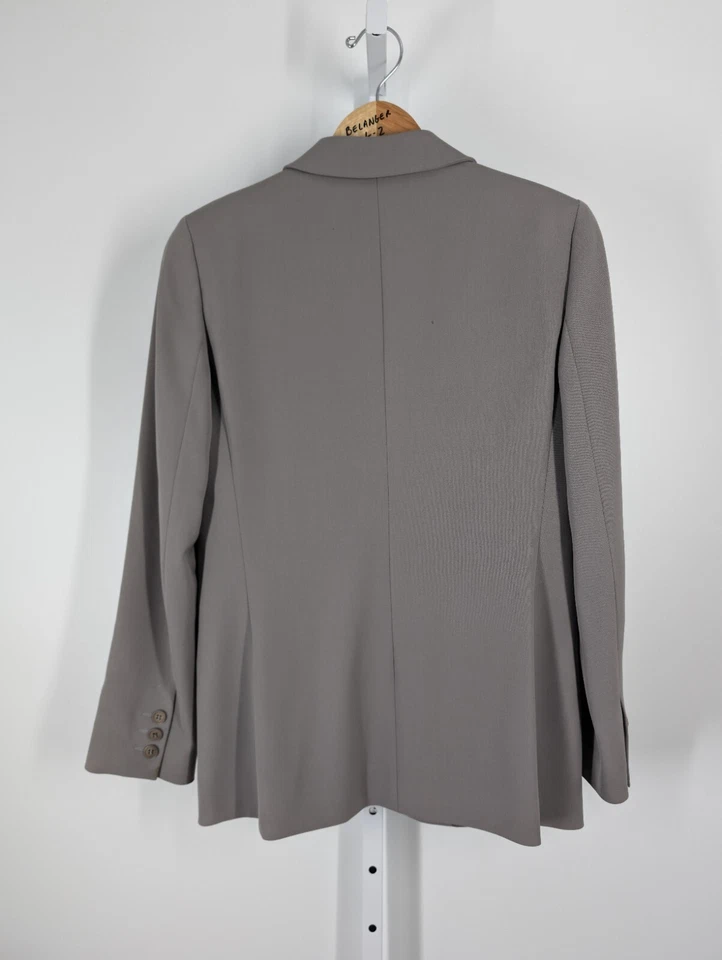 Giorgio Armani Vintage Ash 3 Buttons 90s Blazer Italy Tech Wool Elastic Jacket - Image 3 of 4