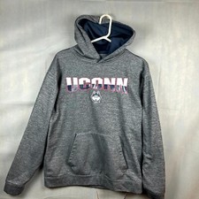 Colosseum Hoodie Kids XL Heather Gray UConn Huskies Basketball Long Sleeve