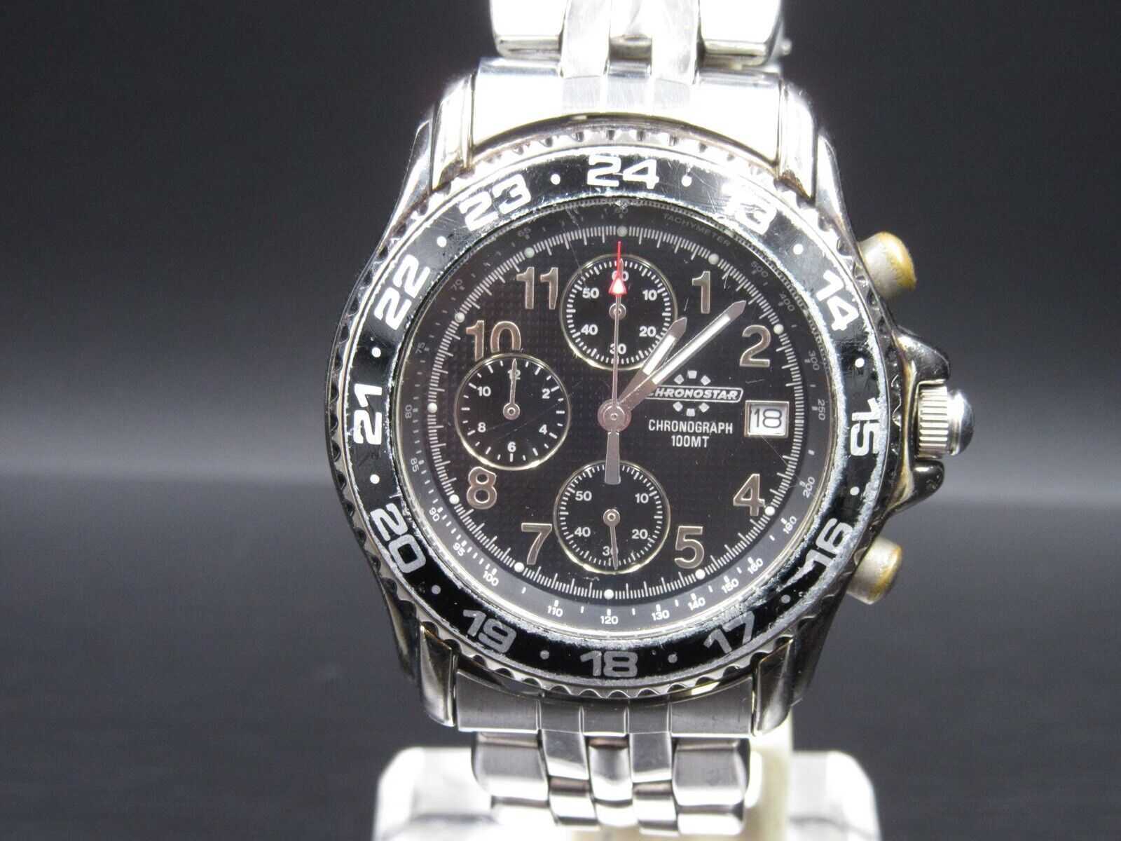 A285 ⭐⭐Vintage " CADET Chronostar " Chronograph Wrist Watch Quartz Men's ⭐⭐