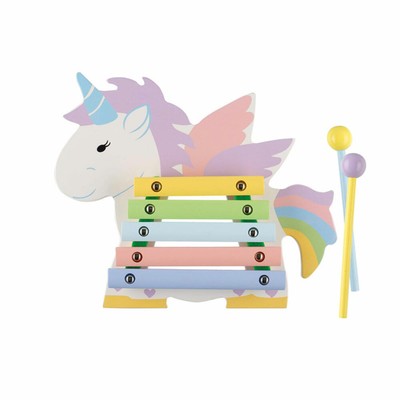 NICI Xylophon Einhorn Instrument Spielzeug Orange Tree Toys Holz Bunt 46018