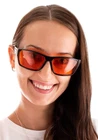 - 99.9% Blue Blocking Amber Glasses for Sleep - Medium Adult Size Nighttime E...