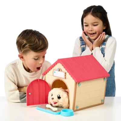 Interactive Puppy and Kennel 25 Plus Sounds and Reactions Ages 5 Plus Toy Gift