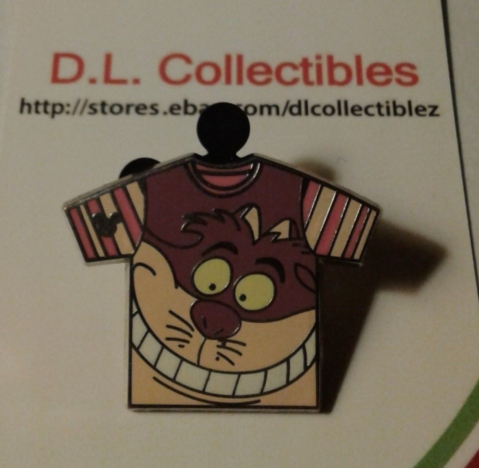 Disney Alice in Wonderland Hidden Mickey Cheshire Cat Shirt Pin