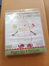 SIZZIX BIG Z Snowman w/ Skates #655546 Holidays Winter Ellison Scrapbook #53