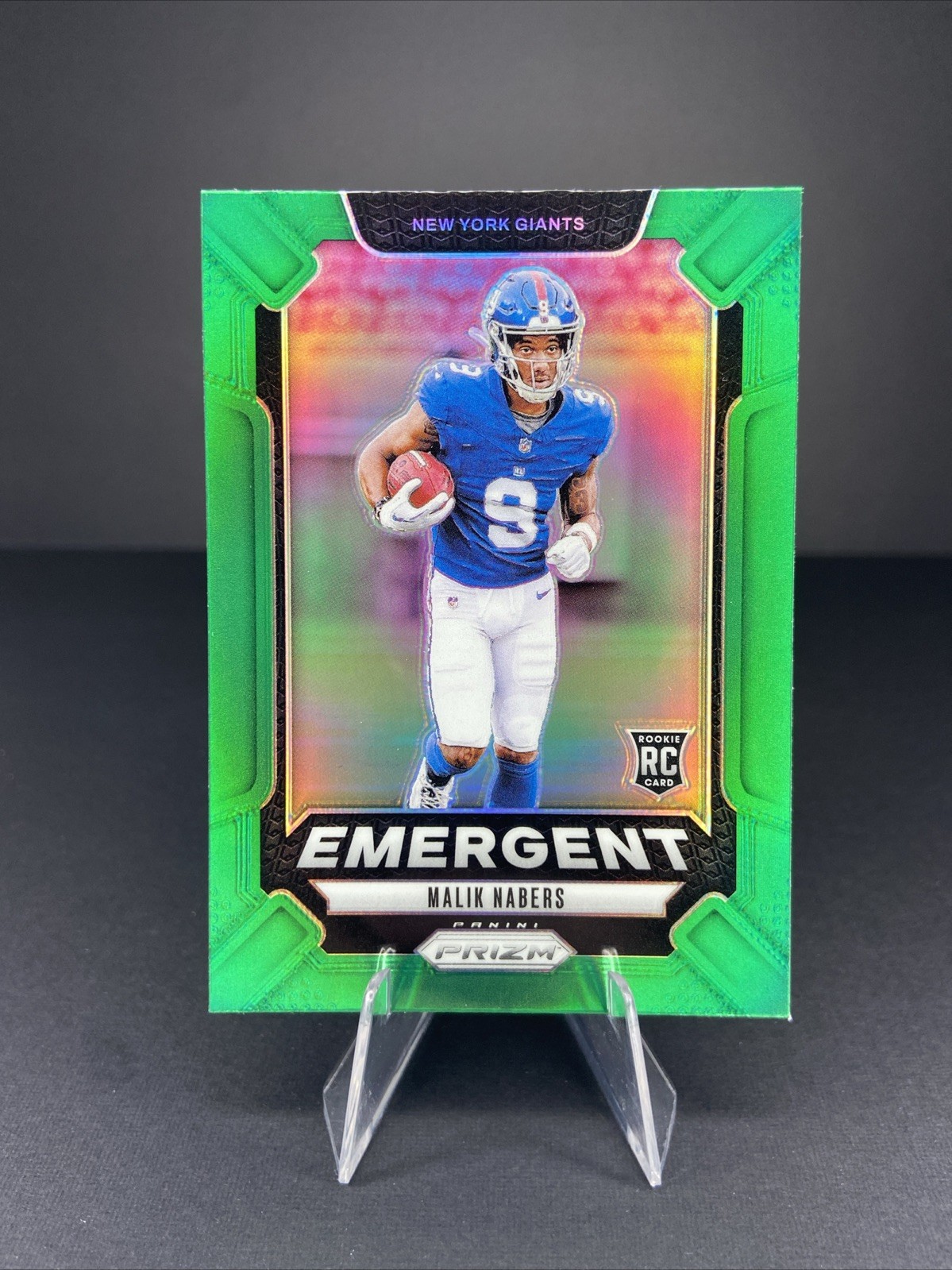 2024 Panini Prizm Emergent Prizms Green #6 Malik Nabers
