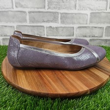 Vionic Caroll Ballet Flats Womens Size 10 Purple Leather Comfort Slip On Shoes