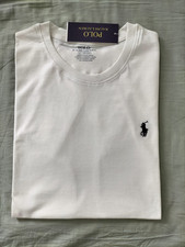 Polo Ralph Lauren Custom Fit Crew Neck T-Shirt White Mens