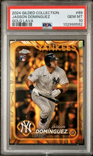 💎2024 Topps Chrome Gilded Gold Lava 10/10 #89 Jasson Dominguez RC NYY PSA 10💎