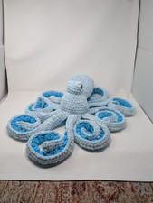 Blue Anchor The Octopus Handmade Amigurumi Crochet Stuffie