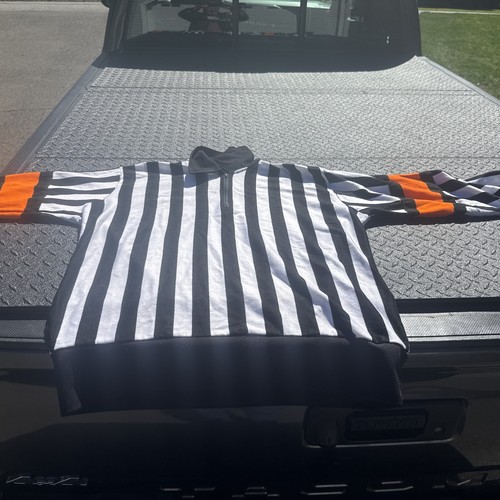 Large Fitting !!  90s Bruce Hood Hockey Referee Jersey Men's XXL Long Sleeve