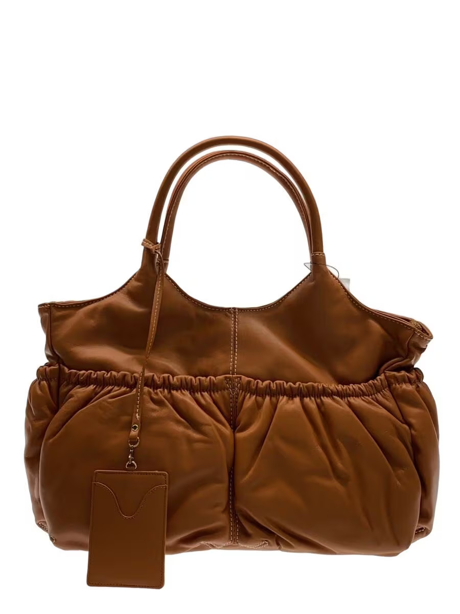 TOPKAPI Handbag, Leather, BRW, Plain, NR3602