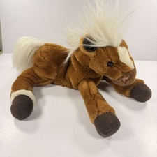 Vintage 1999 Animal Alley Mustang Horse Plush Brown Toys R Us Retired RARE
