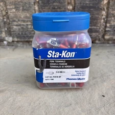 BRAND NEW - STA-KON RA18-8F Vinyl Insulated Fork Terminal, 22-16 AWG CU