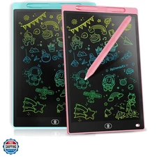 2 Pack] LCD Writing Tablet 10-Inch Colorful Doodle Board, Toddler Learning Ed...