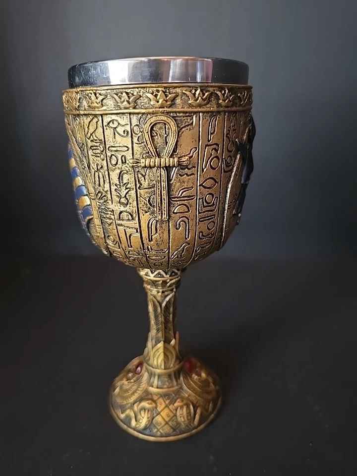 Ancient Egyptian God of the Afterlife Anubis Wine Goblet Chalice Egypt Cup New - Image 4 of 4