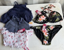 Lot of 5 Size Medium Swimwear Women's 4 Tops And 1 Bottom NWT