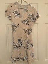 Lush Floral Wrap Olivia Dress Short Sleeve Blush Pink Size S. Fully Lined