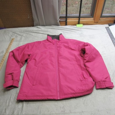Cabelas Jacket Womens Medium Pink Insulated Fleece Lined Full Zip Wind Rain WARM