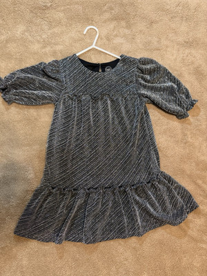 Wonder Nation Girls Black Shimmery  Sparkle Dress Size Small 6-6X. Dressy, Cute!
