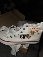 Brand New With Tags And Box White High Tops Canvas Shoes Size 4