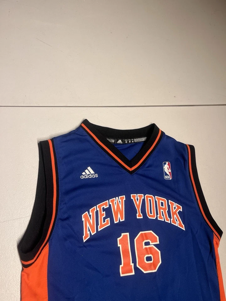 Camiseta Steve Novak Niño’s Mediana Niños Adidas New York Knicks NBA Baloncesto Poli Foto 2 de 4
