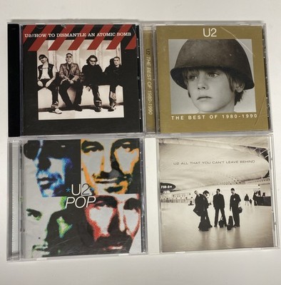 U2 Atomic Bomb, The Best of 1980 - 1990, Pop, & Can t Leave Behind Lot Of 4 VG