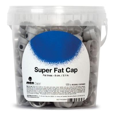 Super fette Kappe (Silber mit schwarzem Punkt) - 120er Eimer