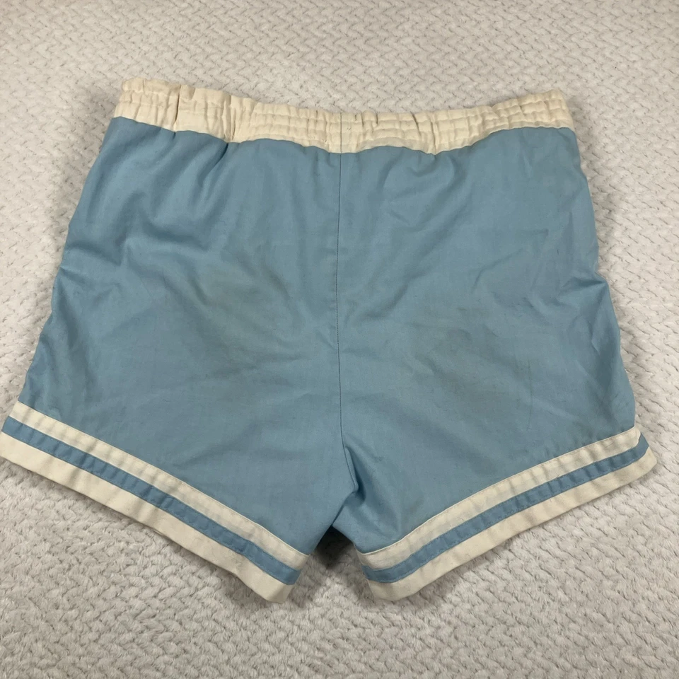 Vintage 70s Mens Lacy Medium Made In USA 2-Stripe Track Disco Gym Running Shorts - Image 2 of 4