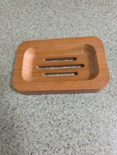 Natural Wood Bamboo Soap Dish Storage Soap Holder Bath Shower. New.