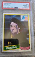 1980-81 TOPPS SIGNED ROOKIE CARD JIM CRAIG BRUINS 1980 USA OLYMPIC GOLD 22 PSA 8. rookie card picture