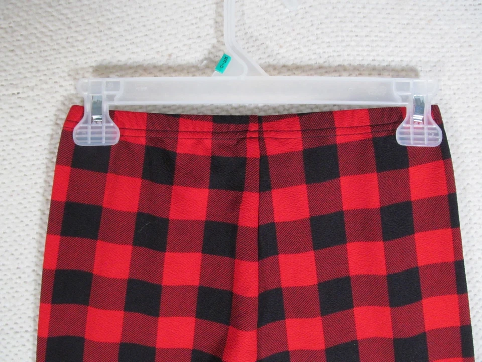 SHEIN Womens Junior XS Buffalo Plaid Red Black Checkered Cotton Lounge Pant - Image 3 of 4