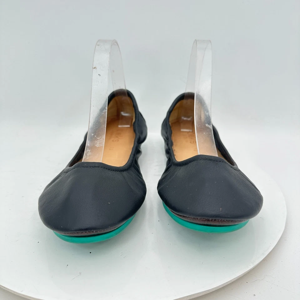 Zapatos planos de ballet Tieks By Gavrieli para mujer talla 10 de cuero negro verde azulado sin cordones Foto 3 de 4