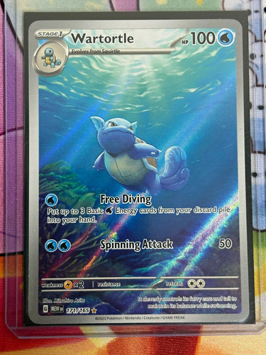 Pokémon 151 Wartortle 171/165 Illustration Rare Holo English NM