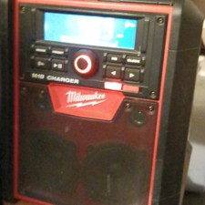 Milwaukee M18 Radio  Charger AM/FM Bluetooth AUX Headphone Jack Red/Black
