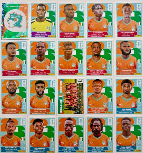 2026 Panini FIFA World Cup Stickers Ivory Coast #CIV1-CIV20 YOU PICK