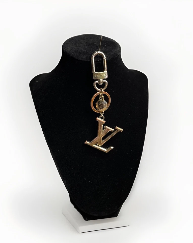 Louis Vuitton Facettes LV Bag Charm and Key Holder Ring Clip Keychain Gold Tone - Image 3 of 4