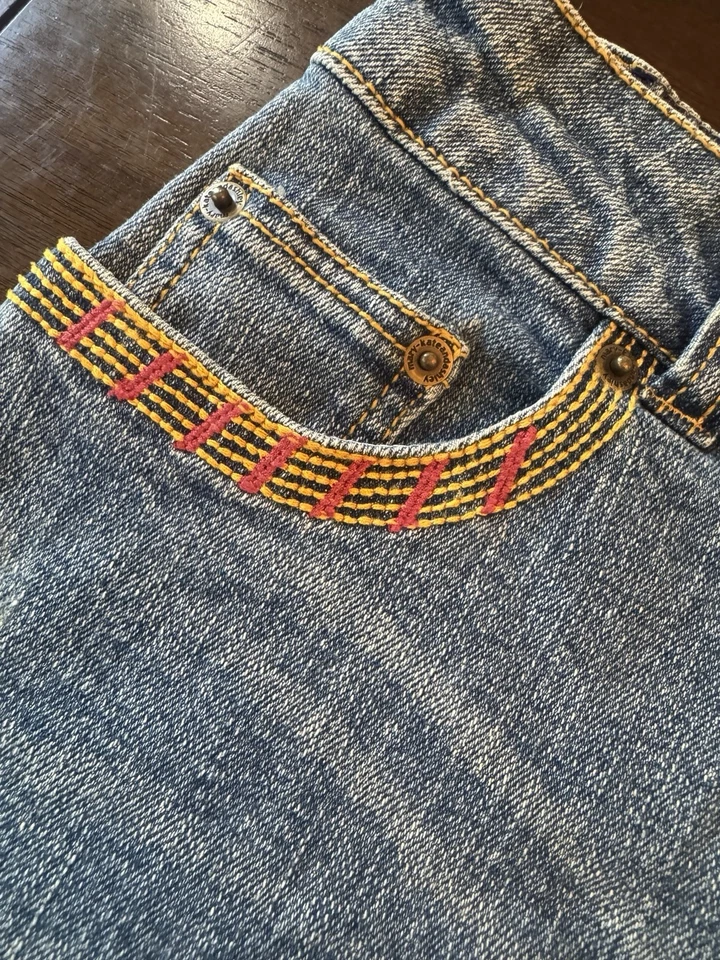 Falda vaquera bordada vintage Y2K años 90 Mary-Kate & Ashley talla 16 Foto 4 de 4