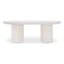 Moe's Home Collection Rocca Dining Table Concrete White