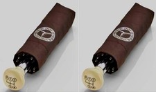 Genuine Mercedes-benz Automatic Folding Umbrella Brown Set Of 2 Oem Korea