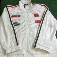 Vtg Chase Authentics Dale Earnhardt Jr. Full Zip Windbreaker Jacket White Size L