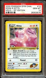 Koga's Ditto 10/132 Gym Challenge 1st Edition Holo Rare