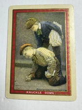 Vintage 1906 US Playing Card Co Knuckle Down 10 Of Clubs Single Card Art
