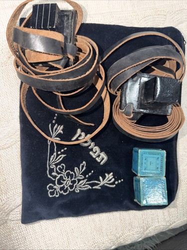 Tefillin Tfilin Tfillen Blue Bag Judaica Jewish