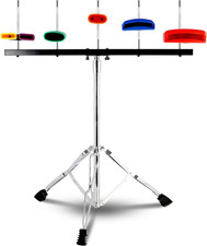 Jam Block Set Jam Block Percussion Stand Triangular Double Brace Design Plastic