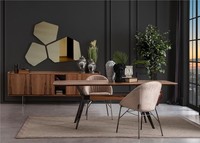 Esszimmer Set Luxus Garnitur Esstisch Sideboard 2X StüHle Spiegel Holz
