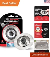 Sleek Black Stainless Steel Sink Strainer - Intelligent Drain Solution, 1-Pack